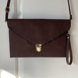 Gorgeous brown crossbody / wristlet